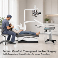 Fauteuil dentaire Sidebox Free Implant S2-IMPLANT PLUS certifié CE, ergonomique, électrique, à quatre poignées, gain de place, vente en gros