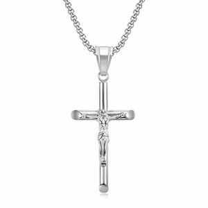 뜨거운 판매 기독교 스테인레스 스틸 뜨거운 판매 유리 십자가 목걸이 남자 펜던트 보석 - Product Image 3