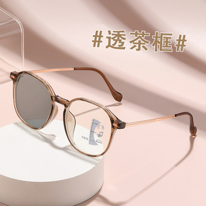 <span class=keywords><strong>Gafas</strong></span> <span class=keywords><strong>de</strong></span> lectura HD con luz azul para mujer, venta al por mayor, montura transparente ultraligera multienfoque progresiva, 6080 - Product Image 6
