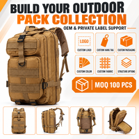 Sac à dos tactique OEM personnalisé avec sangles de type MOLLE, système de transport rembourré et poches organisatrices pour les voyages et les activités de plein air