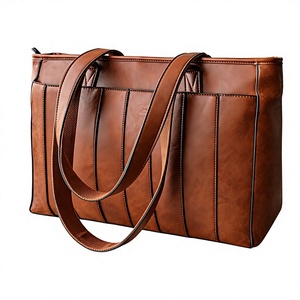 Lightweight Easy to Carry Brown Genuine Leather Handmade Luxury Waterproof Zipper Closure Women's Handbags Hot Selling Purse - Product Image 1