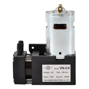 Small DC 12v/24v Air Negative Pressure Single Head Pistoni Vacuum Pump With Brush Motor For Printing