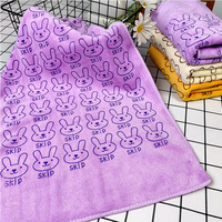 Thickened Microfiber Square Cartoon Pattern Printed Eco-Friendly Quick-Dry Towel for Children's Home Bedroom Table Cleaning