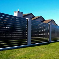 Clôture moderne en aluminium à persiennes de 6 pieds, revêtue, pour l'extérieur, la protection de la vie privée, le jardin, la cour, le patio, clôture décorative en métal avec modélisation 3D