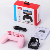 Control Inalámbrico X6 Pro para Nintendo Switch, PC, Android, iOS, Joystick con Doble Vibración, Soporte para Teléfono, Receptor 2.4G
