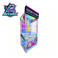 Machine de jeu d'arcade à griffes de luxe à monnayeur, avec distributeur de peluches et éclairage LED, pour centre commercial
