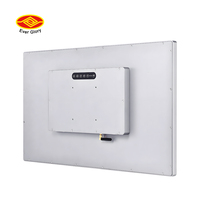 Monitor Industrial Táctil de 27 Pulgadas, Monitor Impermeable de Alto Brillo, Pantalla Capacitiva Antivandálica con Panel de PC Windows