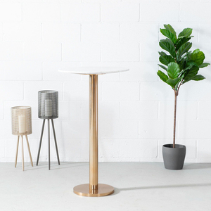 Restaurante Café Comedor Mesas altas De Bar Altura Mesa De piedra Parte superior Pata De Metal Mesas De Bar De mármol alto - Product Image 5