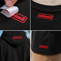 Étiquettes de vêtements en silicone personnalisées en gros avec impression sérigraphique, transfert thermique et logo sur mesure