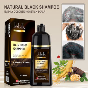 3 in 1 sihirli hızlı kalıcı kapak gri saç boyası bitkisel siyah şampuan kadınlar ve erkekler için stok mevcut - Product Image 3