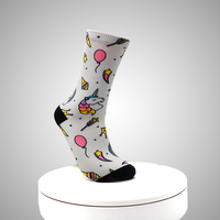 Chaussettes vierges à sublimation de logo personnalisé pour femmes en coton blanc Crew 360 impression numérique avec design personnalisé