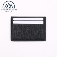 Dompet Kartu Desain Baru Berkualitas Tinggi Logo Kustom Minimalis Tipis Kulit Asli Anti RFID Tempat Kartu Kredit Bisnis