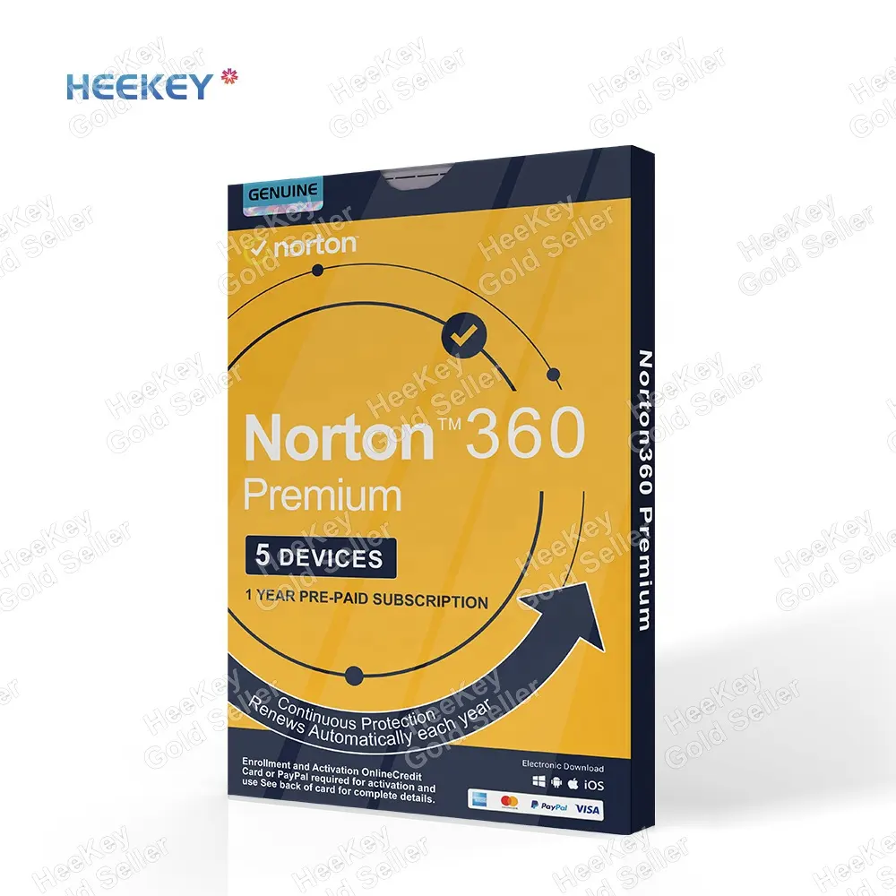 Norton 360 Deluxe 20235デバイス1年キーグローバルユニバーサルライセンスアンチウイルスセキュリティソフトウェア