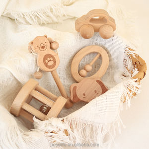 Puszlife – <span class=keywords><strong>anneau</strong></span> de <span class=keywords><strong>dentition</strong></span> en bois de hêtre pour bébé, jouets sensoriels <span class=keywords><strong>Montessori</strong></span>, <span class=keywords><strong>anneau</strong></span> de <span class=keywords><strong>dentition</strong></span>, hochet avec cloches, sucette pour bébé, vente en gros, 100% - Product Image 1