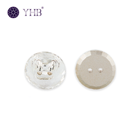 Boutons pression en métal de qualité supérieure, personnalisés, de forme ronde, avec surface en cristal bleu, pour veste