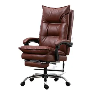 Ergonomik tasarım rahat kaldırma döner uzanmış sandalye ile ayarlanabilir arka ve ayak istirahat yönetici ofis koltuğu kasnak ile