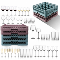 Panier de rangement empilable en plastique pour tasses de restaurant, support à verres, panier de séchage pour verres à vin, idéal pour hôtels, bars et cafés (vente en gros)