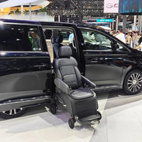 Siège de voiture en cuir pivotant et relevable détachable pour personnes âgées, handicapées, utilisateurs de fauteuils roulants, position réglable, accessoire de modification pour MPV, fourgonnette, SUV