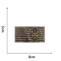 Trident-brazalete de cabeza de gato personalizado, insignias tácticas de moral CP, parches de señal de acción de camuflaje