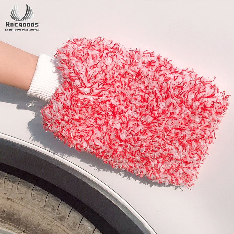 Премиум качества разноцветные 18x28 см 80 грамм микрофибра рукавица для автомобиля, стекольное полировка