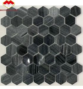 بلاط مودرن كارارا سداسي الأبعاد ثلاثي الأبعاد رمادي أبيض أسود بلاط فسيفساء لباكسبلاش المطبخ - Product Image 3