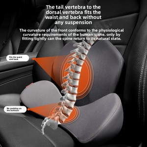 Soporte Lumbar para Coche, Protector de Coxis con Relleno de Espuma Viscoelástica, Material de Poliéster Transpirable - Diseño Delgado para Respaldo de Asiento, Ideal para Comercio Transfronterizo - Product Image 4