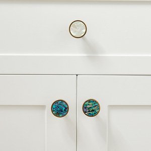Pháp Sang Trọng Lỗ Duy Nhất Xử Lý <span class=keywords><strong>Seashell</strong></span> Brass Knob Cho Phòng Ngủ Tủ Quần Áo Ngăn Kéo Trẻ Em Hiện Đại Của Phòng Tủ Bếp Tủ Quần Áo - Product Image 3
