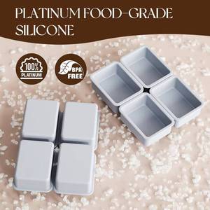 MUYULINS Factory Square LFGB Platinum Non-Stick BPA Free 100% Food Grade Silicone Handmade <b>Soap</b> Mold - Product Image 3