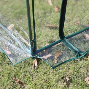 Invernadero de túnel tipo cloche de 4 compartimentos, mini invernadero DIY para patio trasero, invernadero de jardín de PVC para el hogar y exteriores con estructura de tubos de acero - Product Image 6