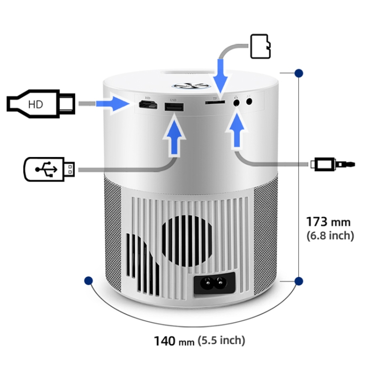 New AUN ET40 1080p Portable Home Theater Projector - 120 Lumens