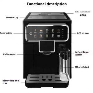 Fully-automatic Smart Aluminum Housing Touch Screen Display Espresso <b>Coffee</b> <b>Maker</b> Machine Household Automatic Aluminum Housing C - Product Image 3