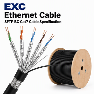<span class=keywords><strong>สาย</strong></span>เคเบิลทองแดงเปลือย Cat7 SFTP 305 เมตร 1000Base-T ผ่านการทดสอบช่องสัญญาณกิกะบิต <span class=keywords><strong>สาย</strong></span>อีเธอร์เ<span class=keywords><strong>น</strong></span>็ตความเร็วสูงข<span class=keywords><strong>น</strong></span>าด 23 เกจ - Product Image 1