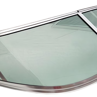 Pare-brise sur mesure en alliage d'aluminium de haute qualité pour bateaux