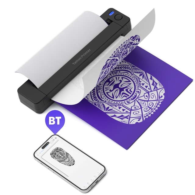 Tattoo Thermal Stencil Printer Professional DIY Use Wireless Transfer Machine for Artists Enthusiasts Works Custom