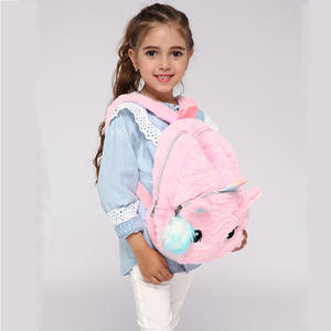 Ransel mewah Unicorn dengan bordir mata besar katun PP fitur penghilang stres untuk anak perempuan TK dan Sekolah - Product Image 3