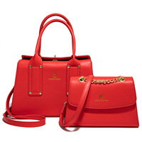 Ensemble de sacs à main de luxe de créateur 2 pièces, sac fourre-tout bicolore, sac à bandoulière en cuir PU pour femme, sac à main élégant de haute qualité pour femme