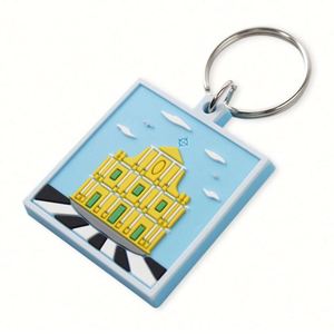 <b>Custom</b> Soft Pvc Keychain Cartoon Letter Cute Keyring Make Rubber 2d Your Logo <b>Key</b> Chain - Product Image 6
