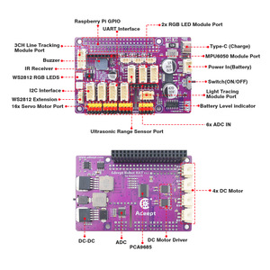 Kit Robotico PiCar Pro V2 (<span class=keywords><strong>Raspberry</strong></span> <span class=keywords><strong>Pi</strong></span> NON Incluso) Auto Intelligente con Braccio Robotico a <span class=keywords><strong>4</strong></span> Gradi di Libertà per <span class=keywords><strong>Pi</strong></span> 5/<span class=keywords><strong>4</strong></span>/3, Telecamera HD 1080P, OpenCV OLED - Product Image 5