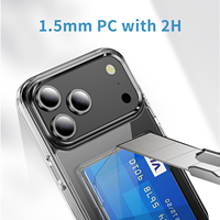 Coque de Téléphone Simple et Transparente avec Emplacement pour Cartes pour iPhone 17 Pro 16E 15 14 Plus 13 12 11 Pro Max – Étui Portefeuille Clair