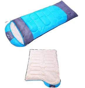 销售厂家定制标志设计信封式野营睡袋背包棉3季涤纶