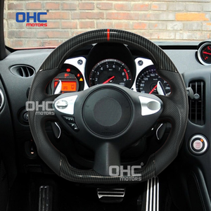 USA Warehouse Hydro-Dip Volant en fibre de carbone pour <span class=keywords><strong>Nissan</strong></span> <span class=keywords><strong>370z</strong></span> Z34 2009-2020 Affordable Glossy Carbon Look - Product Image 6