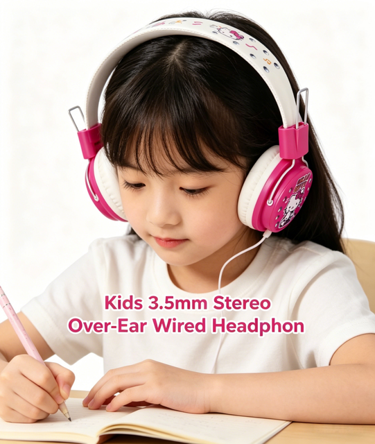 2026 New Kids 3.5mm Over-Ear Wired Headphone 85dB Volume Limited