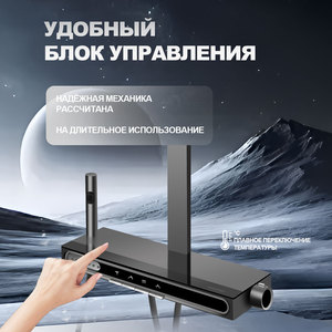 ชุดก๊อกน้ำฝักบัวสแตนเลสสีเทาปืนสไตล์โมเดิร์นสำหรับห้องน้ำ - Product Image 3