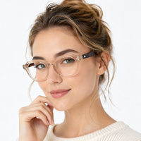Montures optiques en acétate, lunettes de vue rétro à monture fine pour la lecture quotidienne et le travail