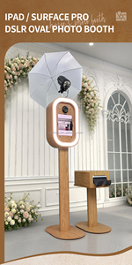 Cabine photo pour mariage, style campagnard, avec grain de bois, pour <span class=keywords><strong>iPad</strong></span>, selfie, Salsa, DSLR, coque avec flash et étui pour événements - Product Image 6