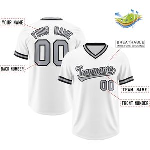 Maillot de baseball personnalisé à col en V, pull, chemise, nom personnalisé, numéro, logo, uniforme hip-hop pour hommes, femmes, jeunes, vêtements de softball - Product Image 3