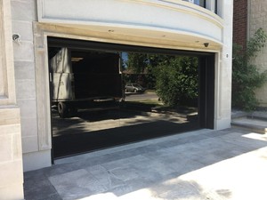 Portes de <span class=keywords><strong>garage</strong></span> roulantes automatiques/intelligentes en verre en aluminium sans cadre de villa moderne commerciale pour des maisons - Product Image 2