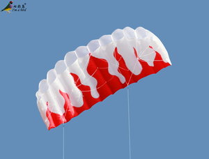 Cerfs-volants à double ligne de 2 m avec des couleurs rouge et blanche et un design de flamme Cerfs-volants puissants - Product Image 5