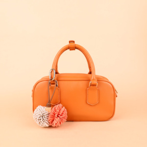 Mini Breloques de Sac en Cuir Haut de Gamme Tendance <span class=keywords><strong>avec</strong></span> <span class=keywords><strong>Porte</strong></span>-Clés Mousqueton Balle à <span class=keywords><strong>Pompon</strong></span> Tressé Main pour Sacs à Main et Accessoires de Sac pour Femmes - Product Image 4