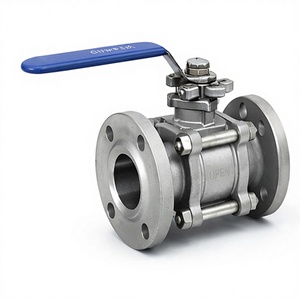 WCB BALL 2 PC Full Bore Flanged 150# Carbon Steel with PTFE <b>Sealing</b> High Temperature Water OEM Manual Operation - Product Image 1